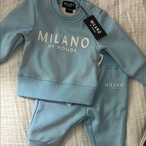Milano Di Rouge Baby Blue Sweatshirt and Pants Set